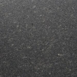 Close up slab photo of Steel Grey leather Granite showing fine speckling and a subtle textured finish across the dark grey surface.